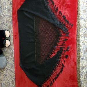 Black Knit Pyramid shape shawl